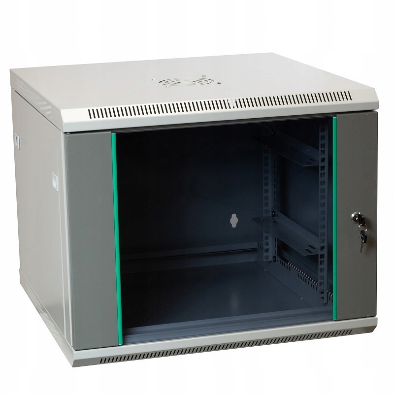 Závesná skriňa 12U 19" sklenené dvere 590x600x600 mm