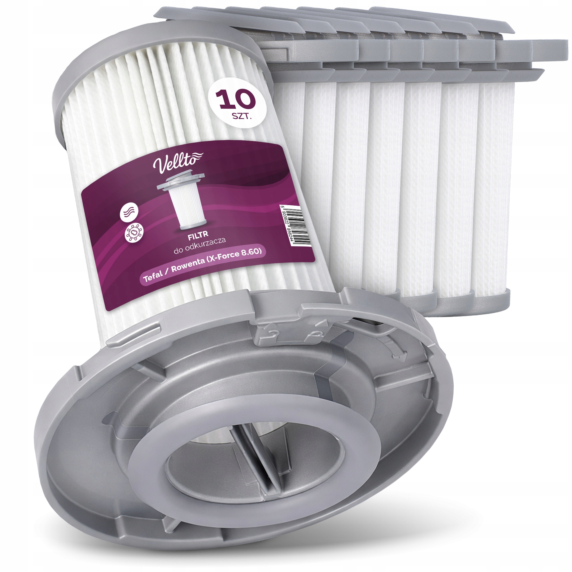 10 x Vzduchový Filtr Pro Vysavač Tefal Rowenta X-Force 8.60 Essential Em-v