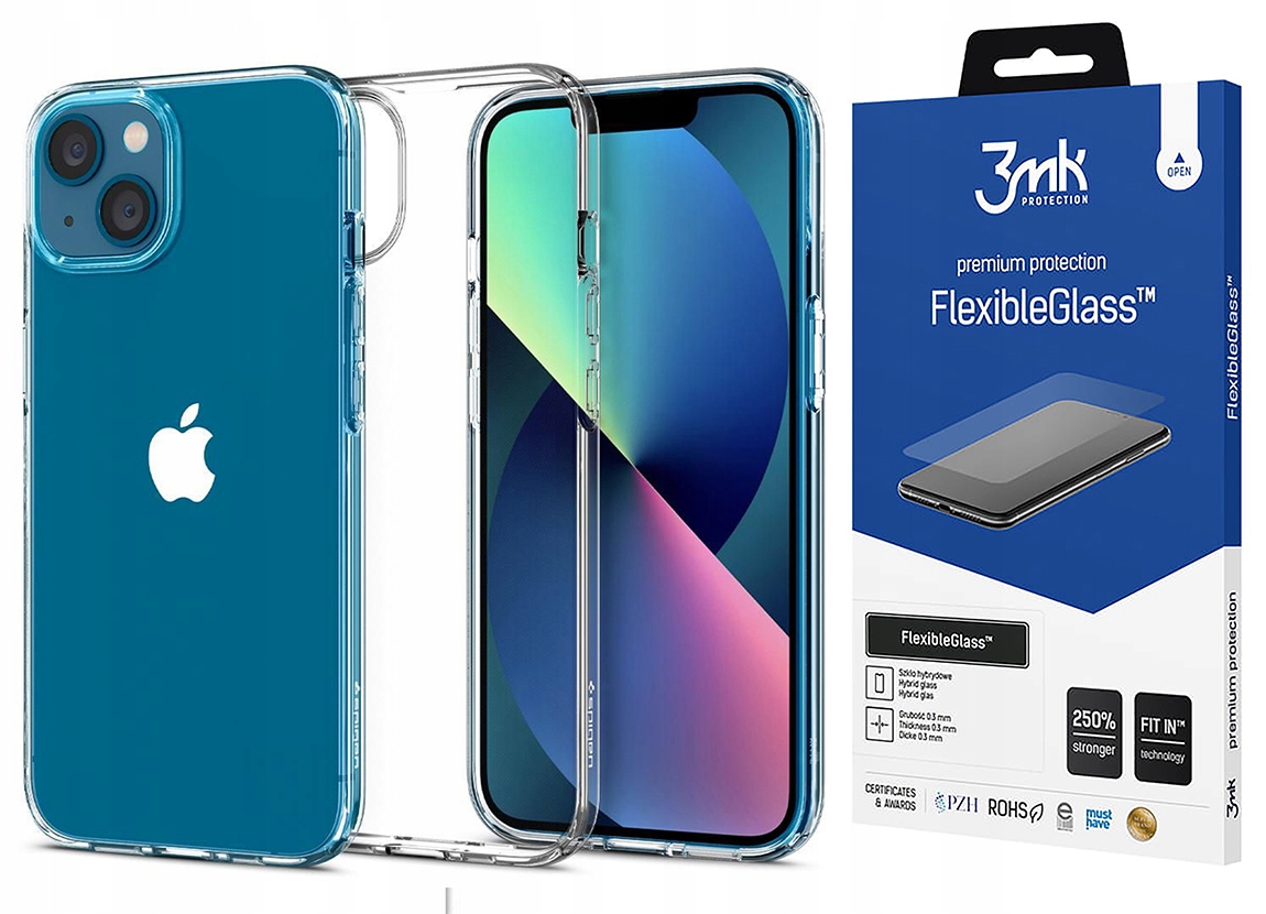 

Etui, Case Spigen Lq Szkło 3MK do, Iphone 13