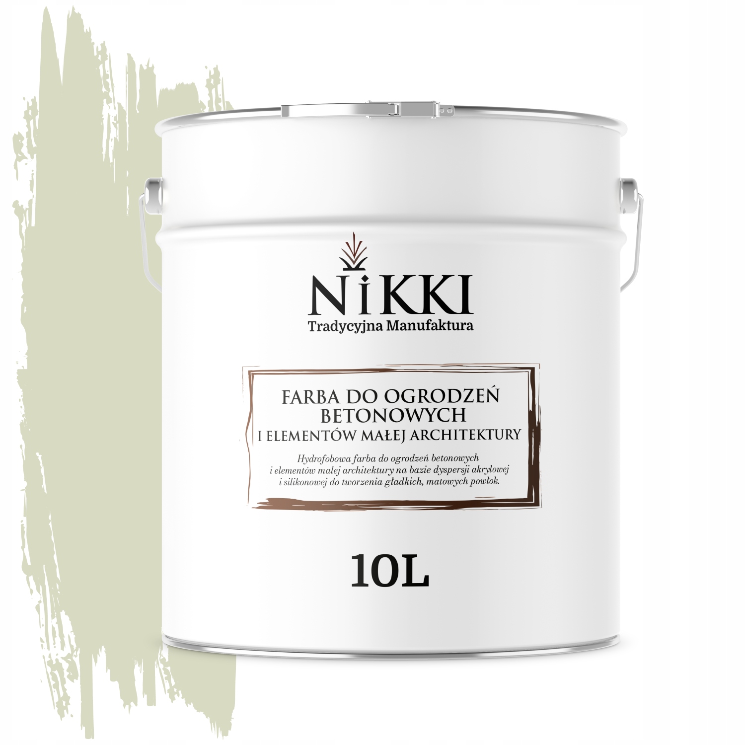 Farba Na Maľovanie Plotov 10 L Betónových Kvetináčov Biela W Zelená F481