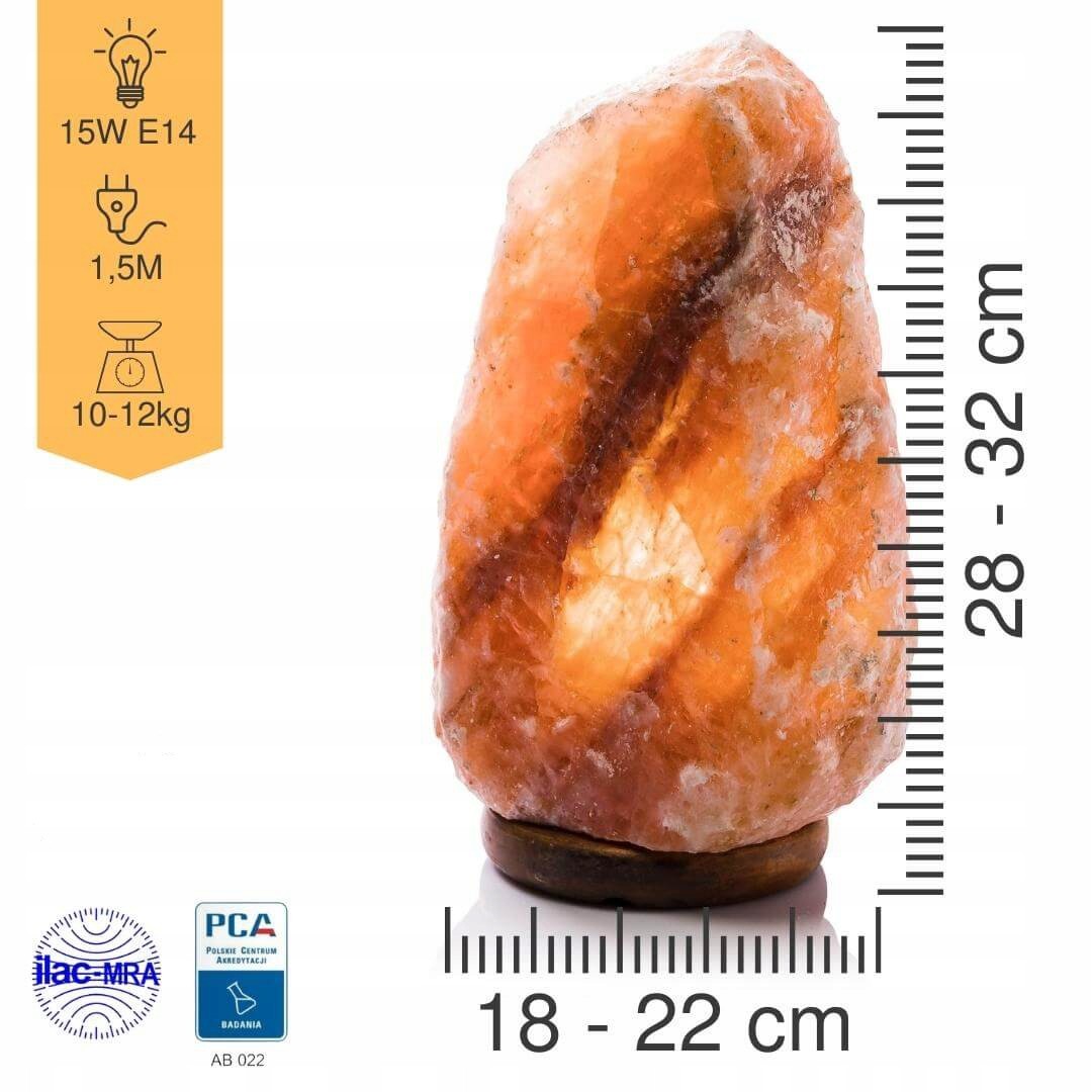 LAMPA SOLNA 10-12 KG JONIZATOR SÓL HIMALAJSKA NOCNA WYSTRÓJ ŚWIATŁO KLIMAT EAN (GTIN) 5904473240343