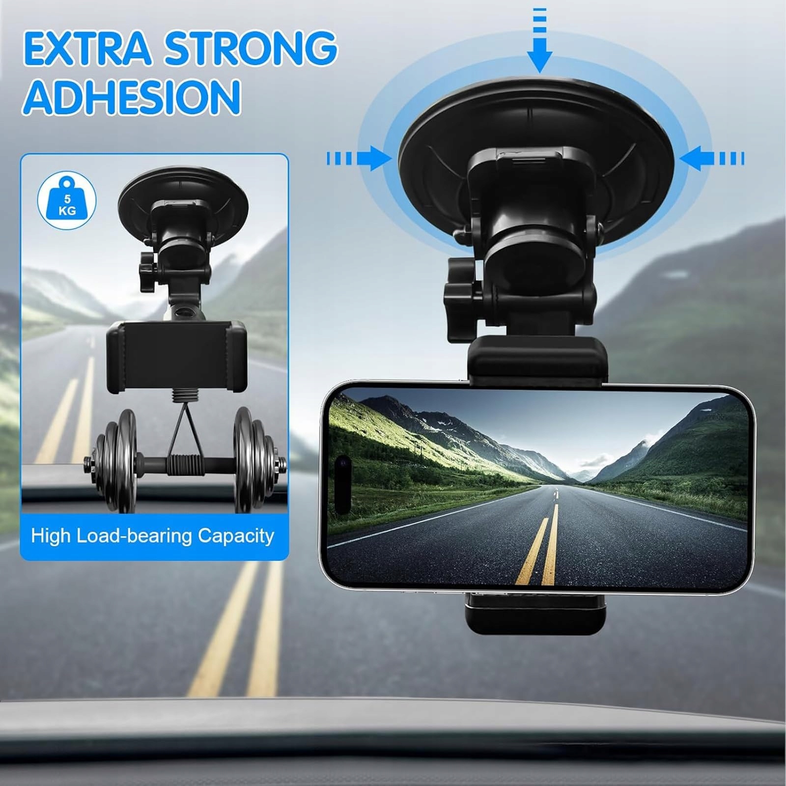 Uchwyt Samochodowy Przyssawka Do Kamer Dash Cam GPS Telefon SHIPEEKIN — miniatura 7