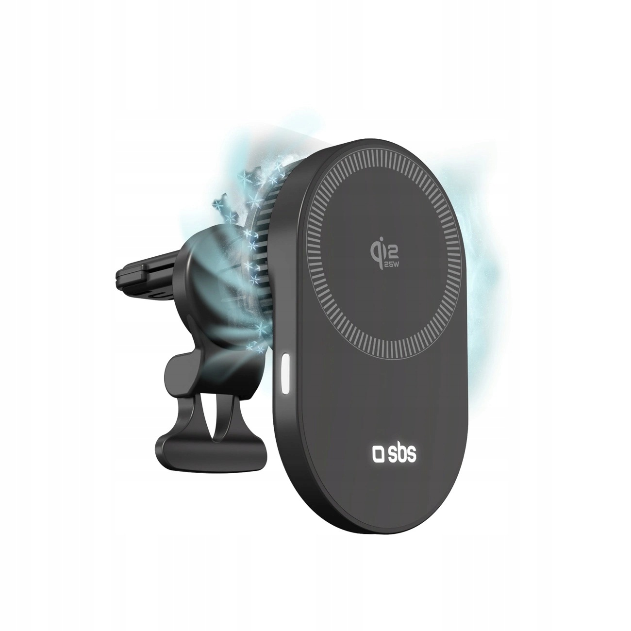 Sbs magnetický držiak s nabíjačkou Qi2 25W s chladením, čierny