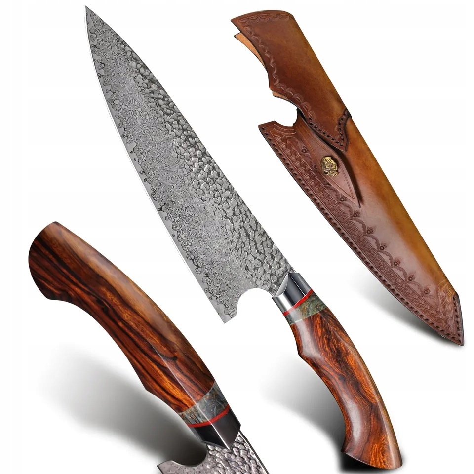 Damaškový kuchynský nôž Harahu Ha 26692 Hnedá KP-26692