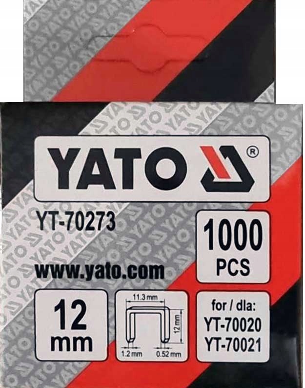 ZSZYWKI 12MM /1,2x11,3/ 1000SZT YT-70273 Liczba sztuk w opakowaniu 1000 szt.