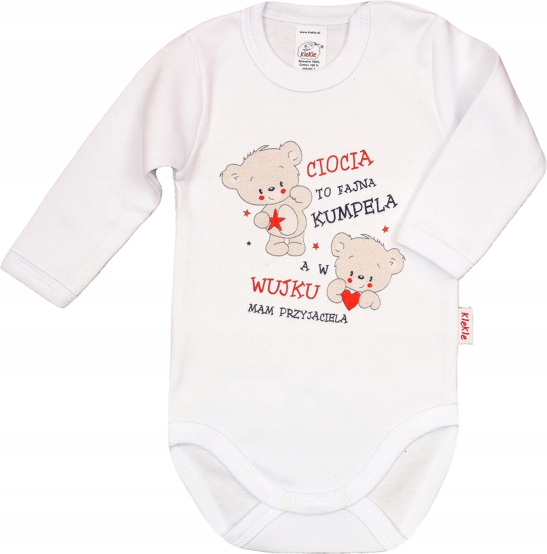 Body Nadruk CIOCIA WUJEK Beż r.104 KLEKLE