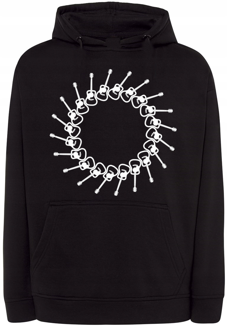 Mikina s hudebním potiskem Kytara Hudba vel. L