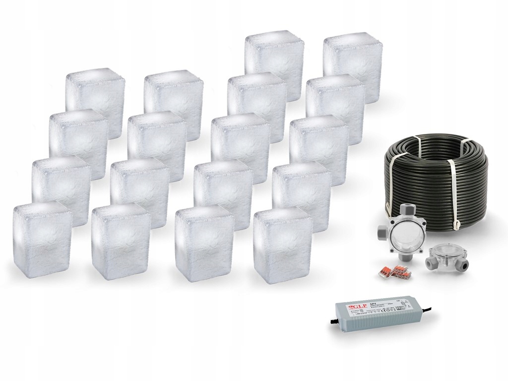 18x Led nájezdové svítidlo 12V IP68 Bz 9x12 cm
