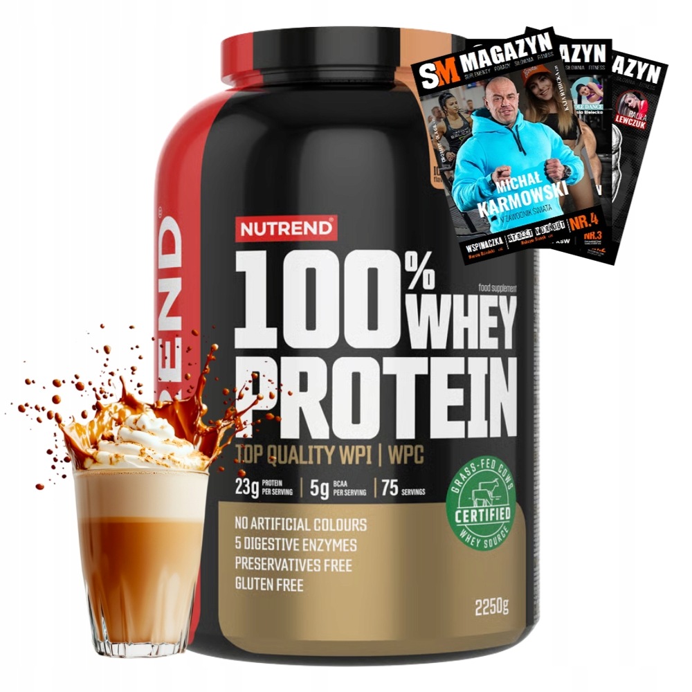 Nutrend 100% Whey Protein 2250 g Syrovátkový Koncentrát (wpc Koncentrát Izolát)