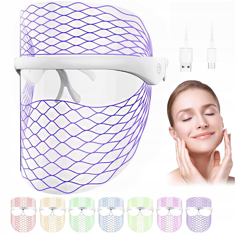 Led Maska Na Obličej Vhodná Pro Všechny Typy Pleti, Snadné Použití