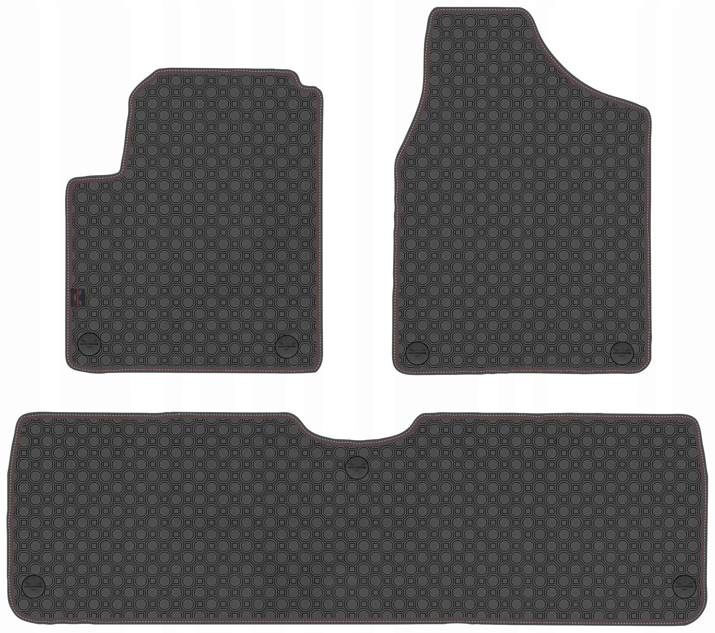 Vw Sharan I 5os 1998-2010 Gumové koberce Černé