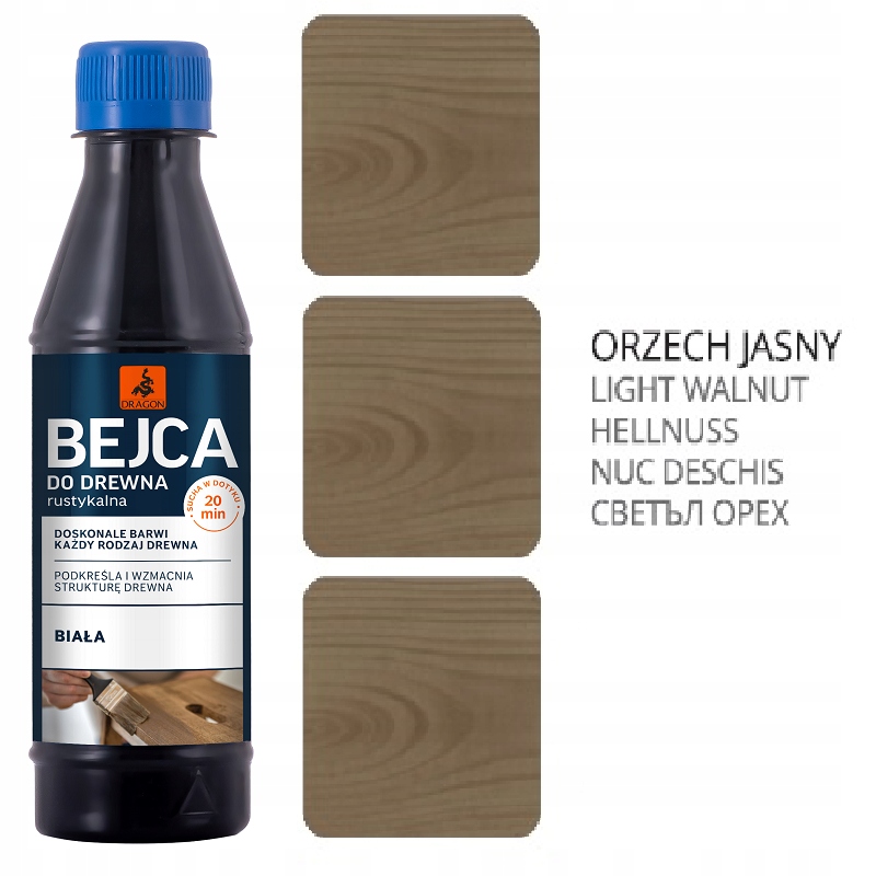 

Bejca Do Drewna Rustykalna Dragon 200ml Orzech Jas