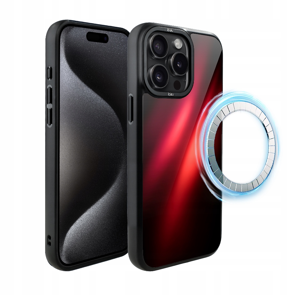 Pouzdro pro iPhone 15 Pro Ibizu DropGuard Matt s MagSafe, červená Nebula