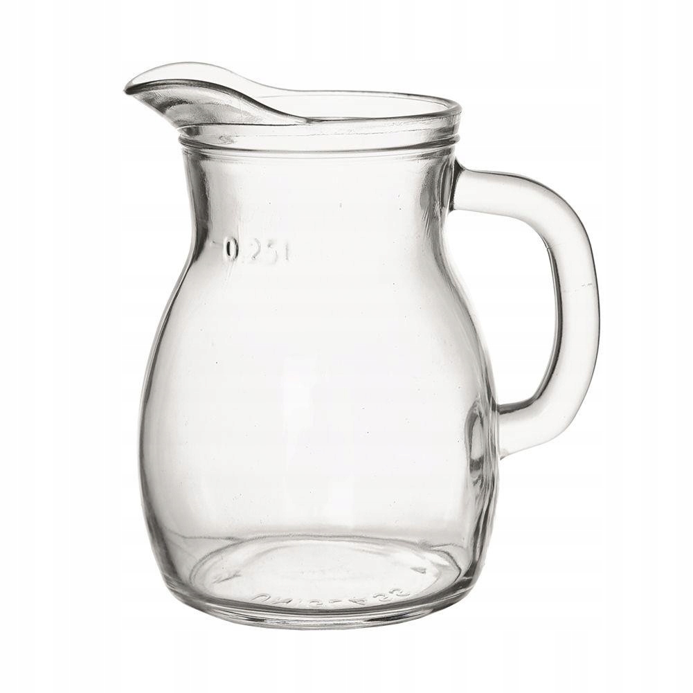 

Dzbanek szklany do napojów z uchwytem 250 ml