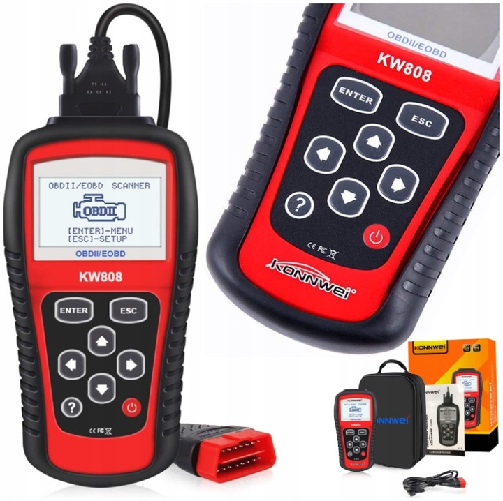 Merač Skener Tester Diagnostické Rozhranie Univerzálny Konnewi KW808