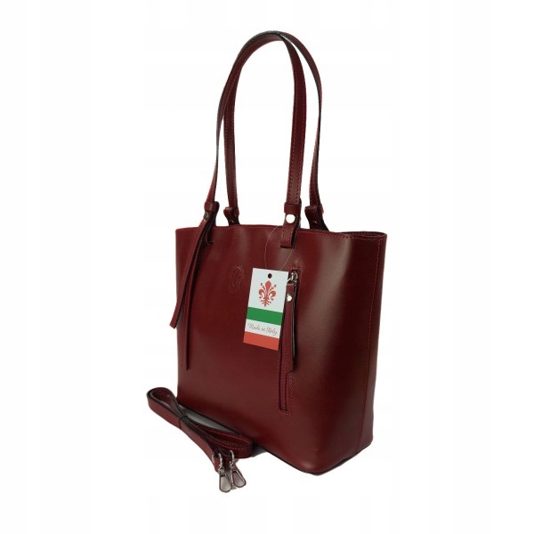 Nadčasová Taška Z Italské Kůže – Velká, Pojme A4, Barva Vína