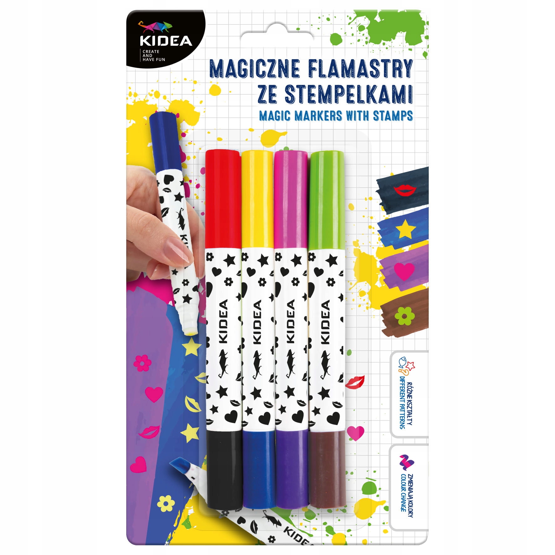 MAGICZNE FLAMASTRY ZE STEMPELKAMI KIDEA 6790