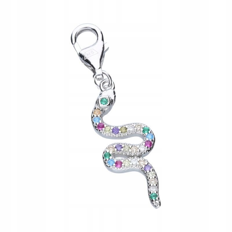 

Charms do Pandora 925 Żmija Kolorowe Cyrkonie