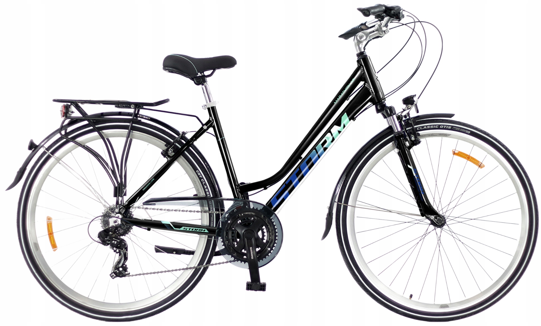 Rower Trekkingowy Storm Marathon 1.0 Lady 19 28 czarny turkus 2025