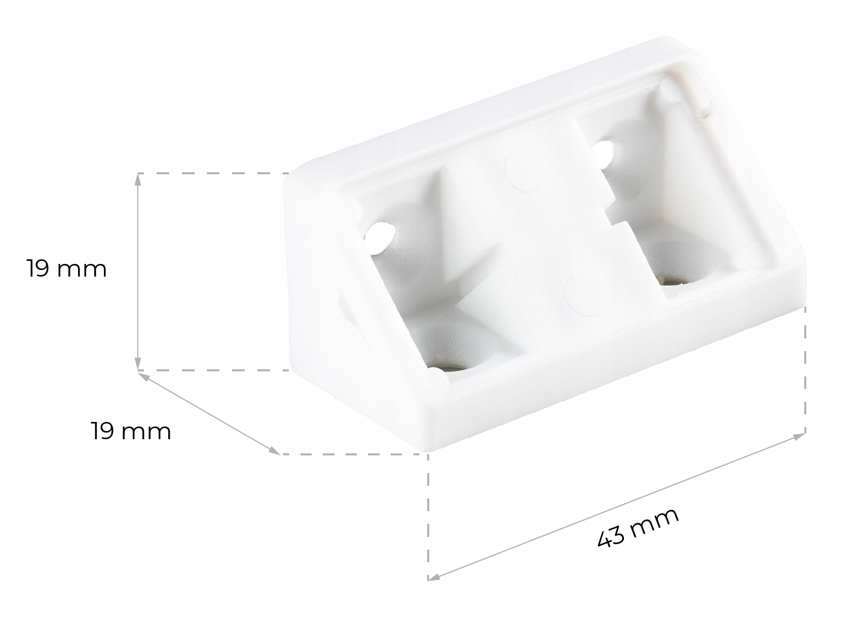 KĄTOWNIK MEBLOWY KOMANDOREK WSPORNIK PÓŁKI BIAŁY Marka inna