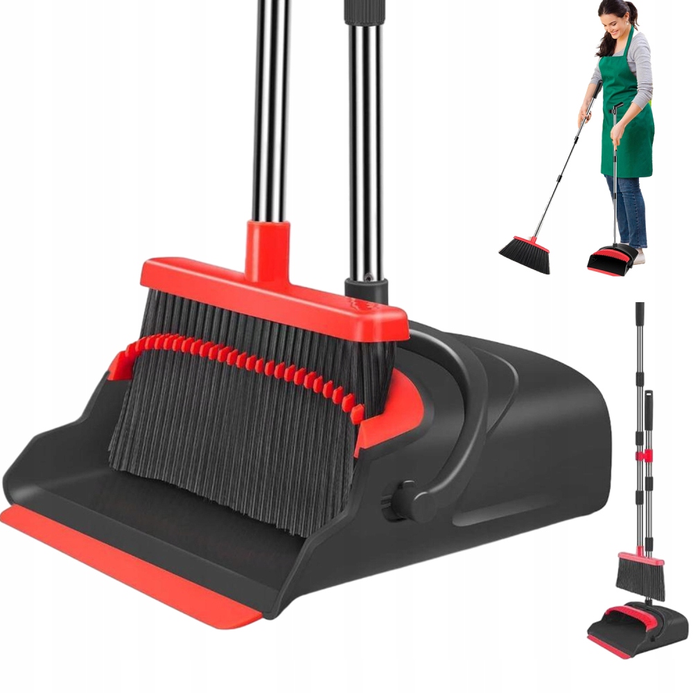 Levně Sada Na Úklid Leňů Kartáč Smetáček Smetáček Lopatka Na Tyči