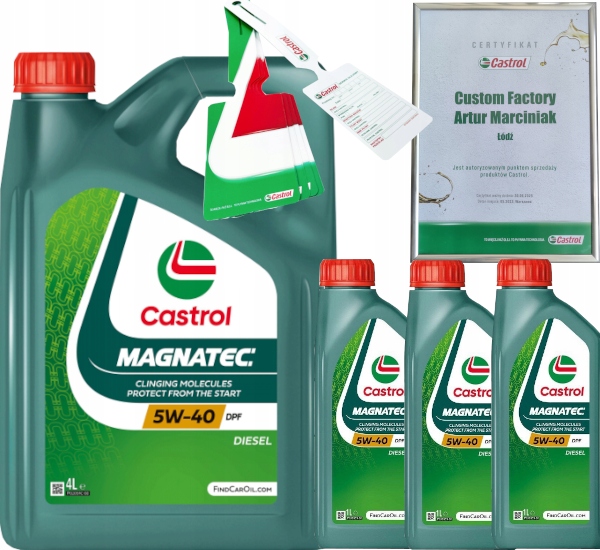 CASTROL MAGNATEC DIESEL 5W40 DPF 7L VW 505 00/ 505 01 MB 229.31 + ZAWIESZKA