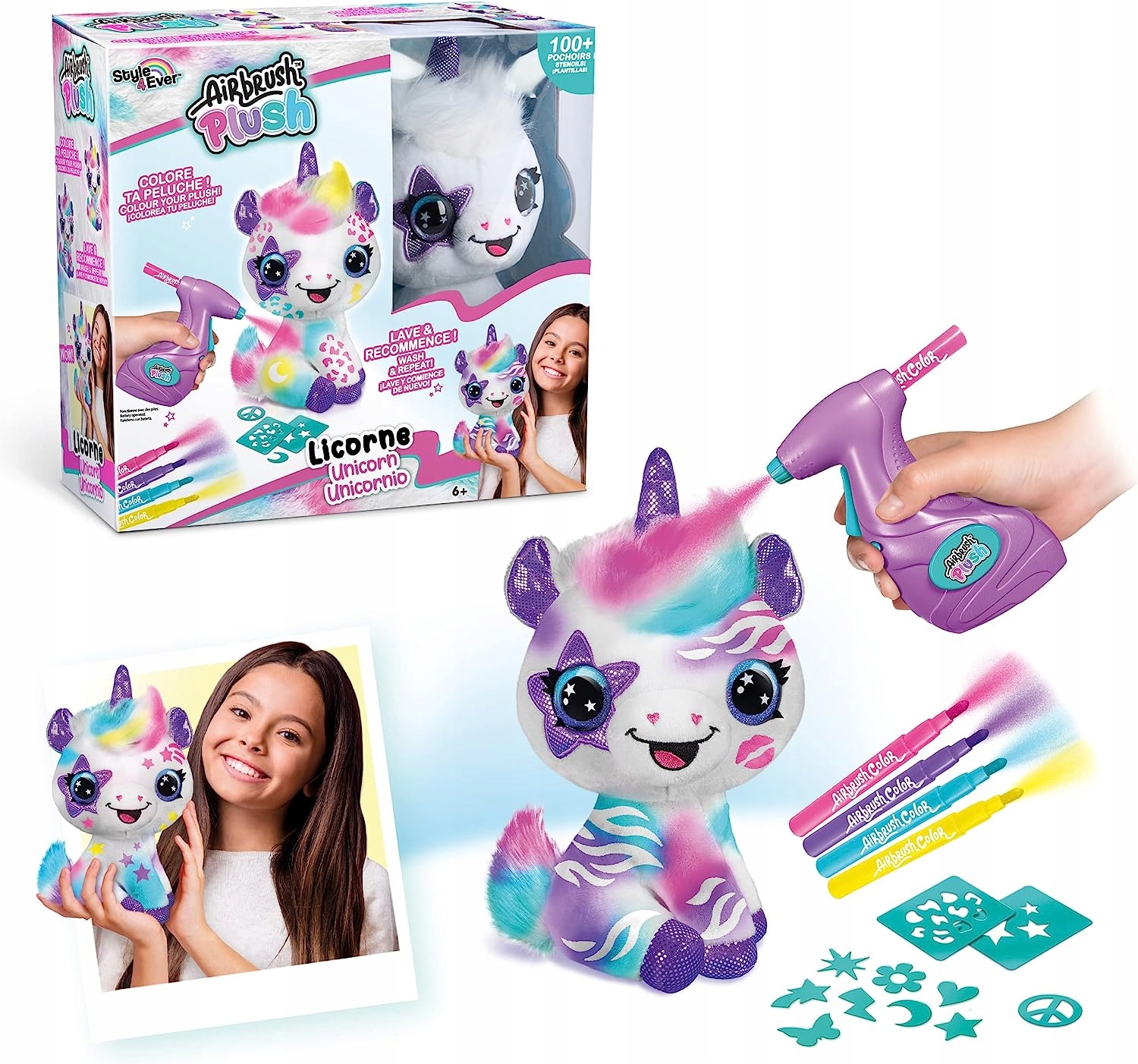 Canal Toys Airbrush Plush Unicorn 