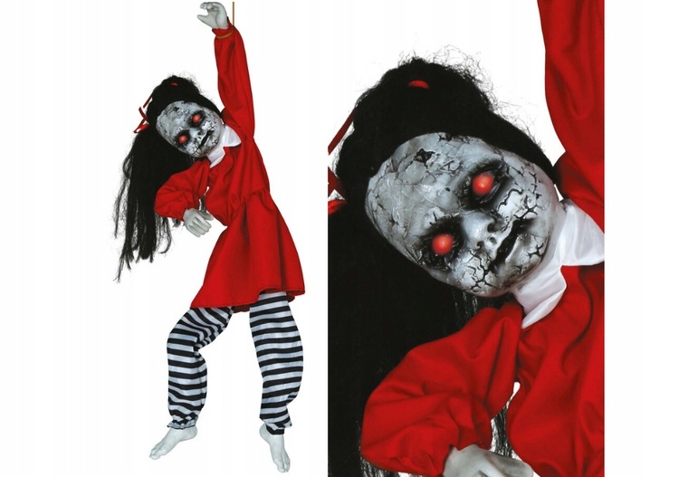 Závěsná Panenka 120 CM Panenka Halloween Led Zvuk Halloweenské Dítě