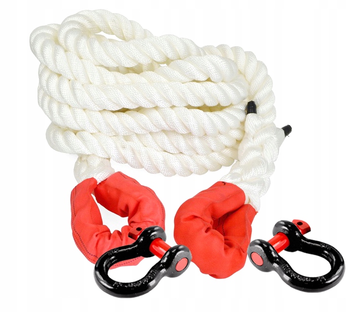 Kinetické Lano (8 m x 36 mm) 25 ton s 2 Šeklami 3/4 Omega Snakeman 4WD