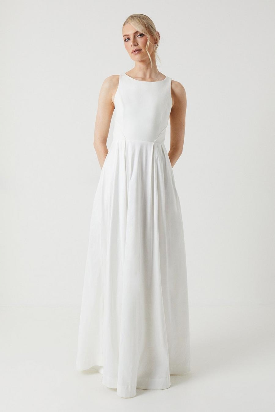 EC17313 Coast Bílá Svatební Šaty S Křížením (2) 40