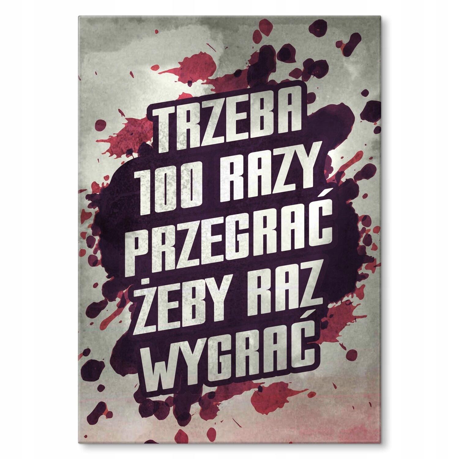 Kovový plakát Je třeba 100krát prohrát Dárek 30 x 42 cm