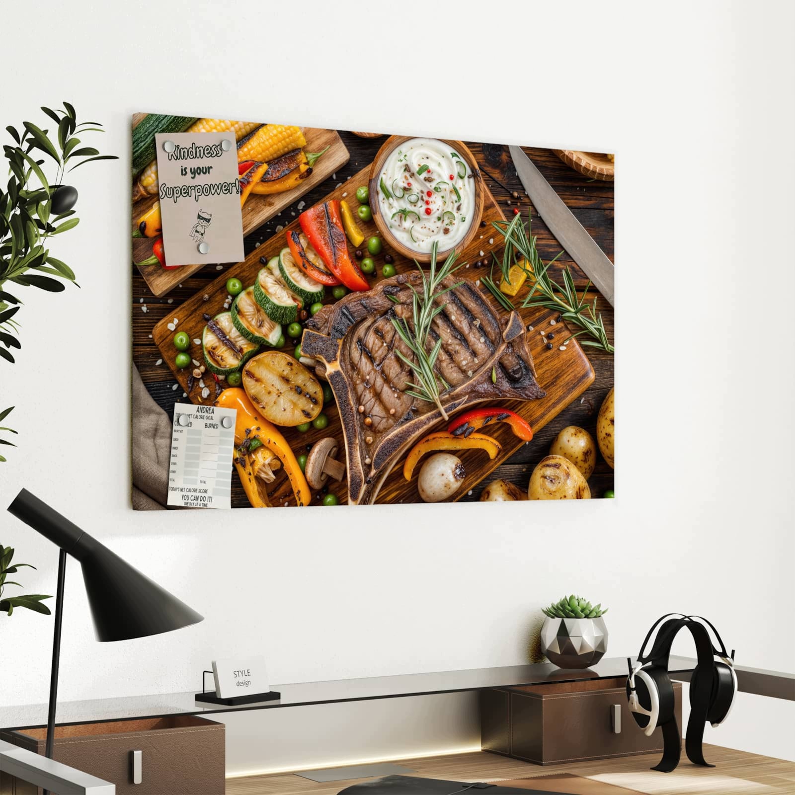 Magnetická tabule Posilek s grilla 60 × 40 cm