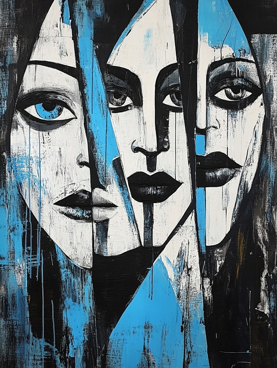 Obraz Na Plátně Canvas Abstrakce Portrét Tváře Moderní Umění Urban 75x100