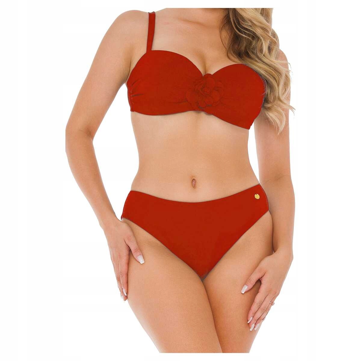 Self Dámské dvoudílné plavky Flores 4 červené 65D