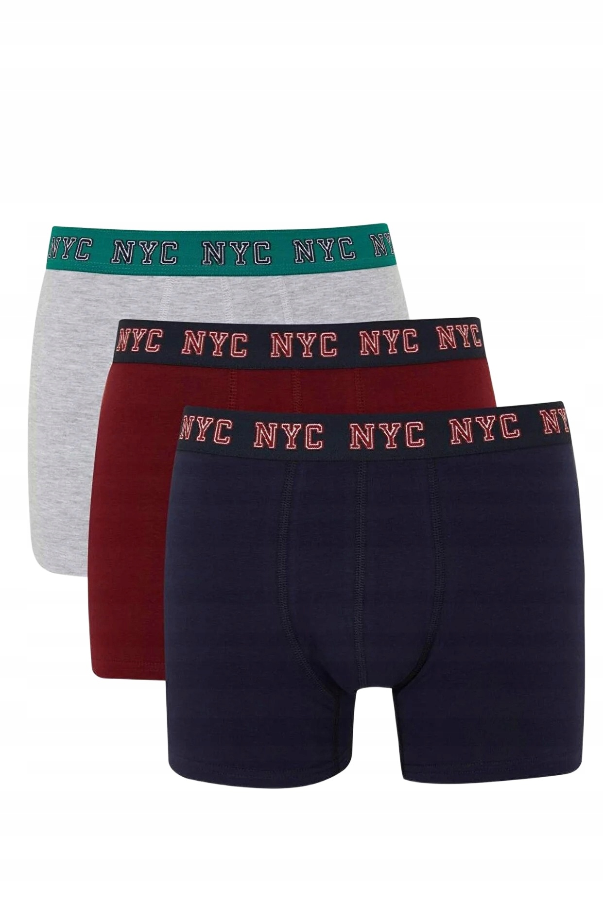 Defacto Bavlněné Pánské Boxerky S Potiskem Pruhy 3 Pack 5DA