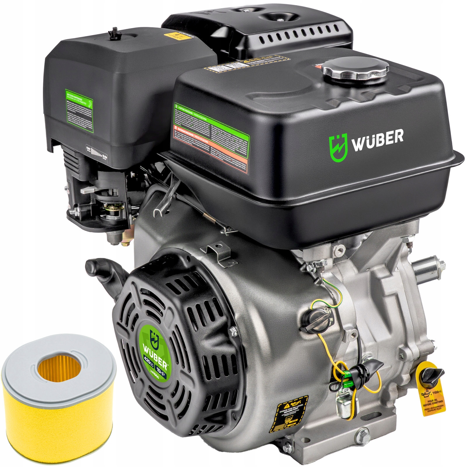 Výkonný Benzínový Spalovací Motor Pro Zahušťovač Ohv 420 cm3 15 Km Hřídel 25,4 mm