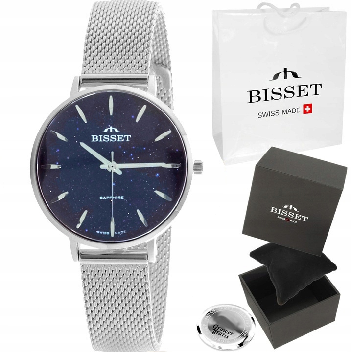 Švýcarské dámské hodinky Bisset BSBF32 Ozdobný Ciferník Jako Dárek