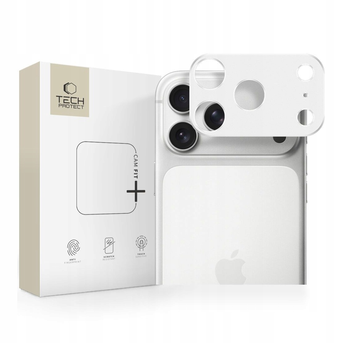 Osłona aparatu do iPhone 17 Pro Tech-Protect Camalloy Fit+ srebrna