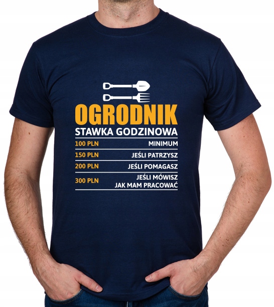

koszulka Ogrodnik stawka godzinowa prezent