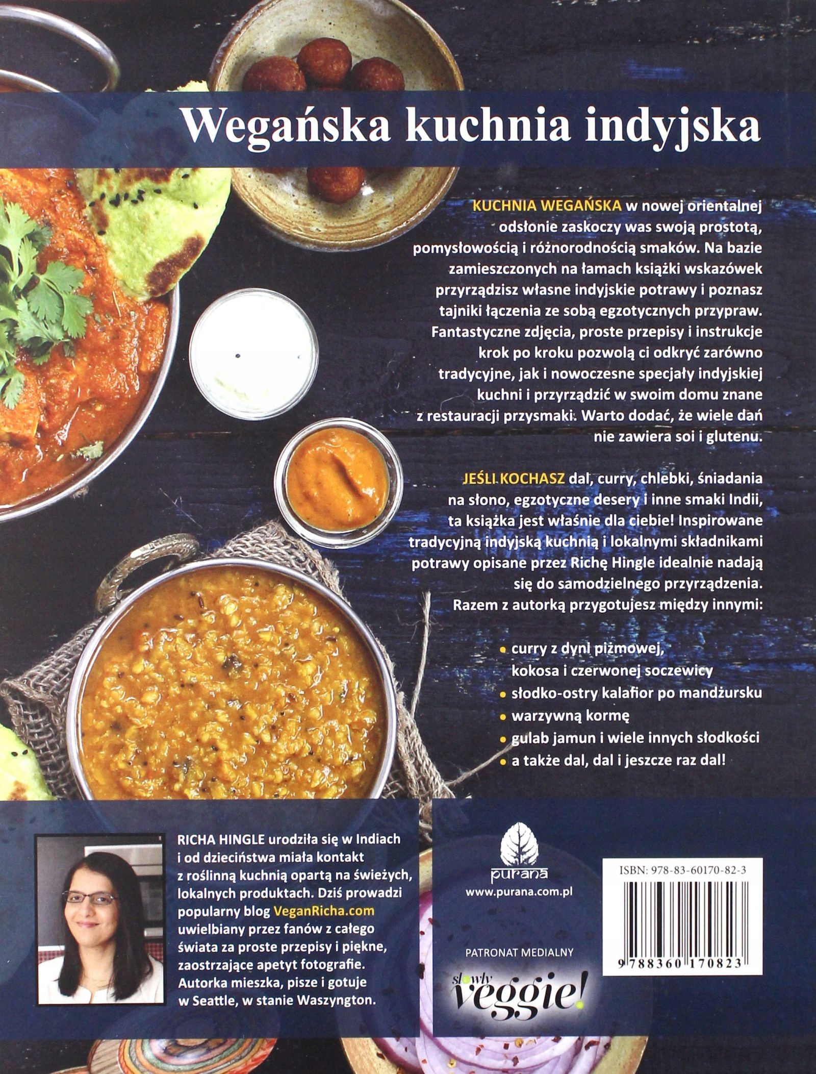 WEGAŃSKA KUCHNIA INDYJSKA - Richa Hingle [KSIĄŻKA] Stan opakowania oryginalne