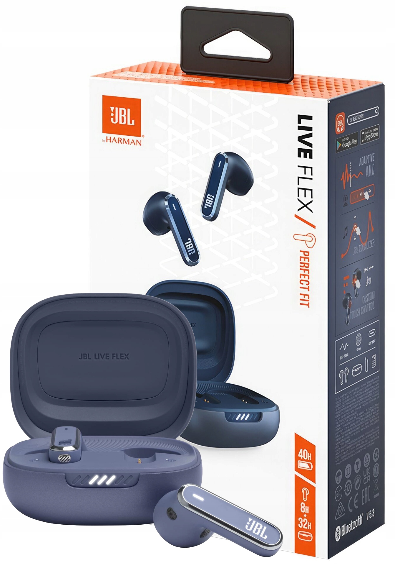 Bezdrátová Sluchátka Jbl Live Flex S Anc Bluetooth, Modrá