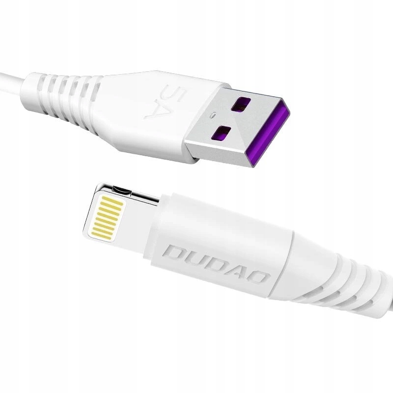 Dudao przewód kabel Usb Lightning 5A 1m biały (L2L 1m white)