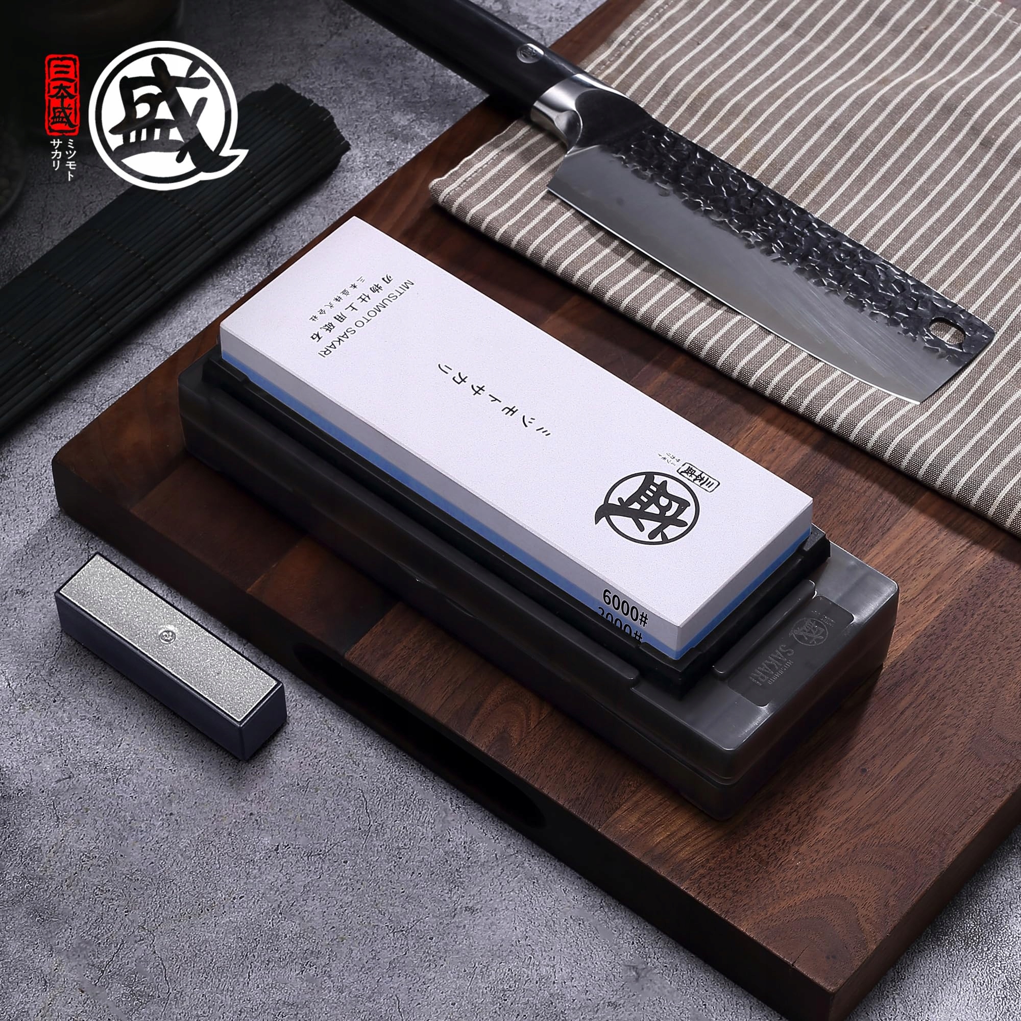 MITSUMOTO SAKARI Kamień Ostrzący 2000/6000 Do Kuchni Antypoślizgowy — miniatura 6