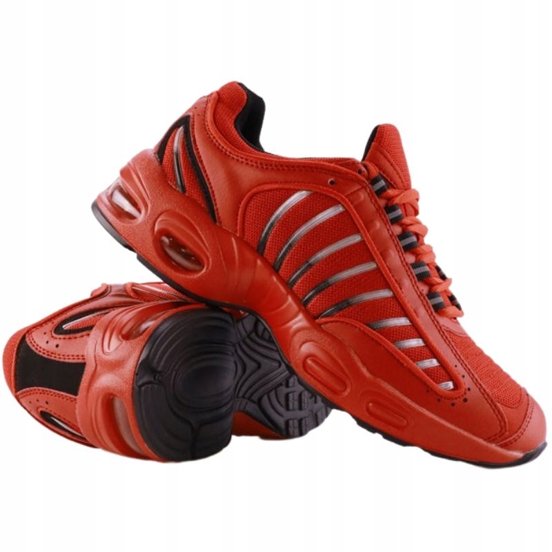 Czerwone Buty Sportowe Damskie Sneakersy Na Platformie