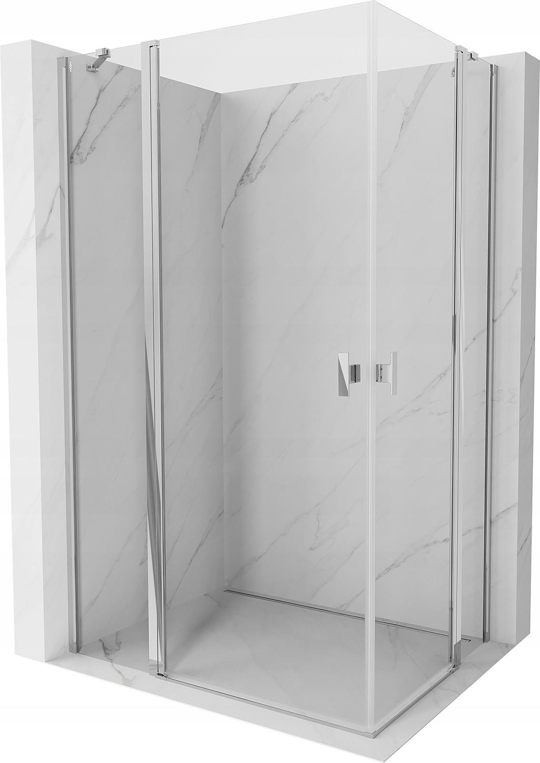 Kabina prysznicowa 105x90 narożna Mexen Mist Duo drzwi uchylne chrom