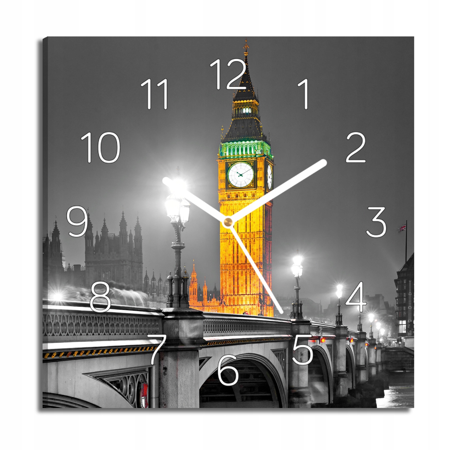 

zegar na obrazie Wieża Big Ben most 30x30 z foto