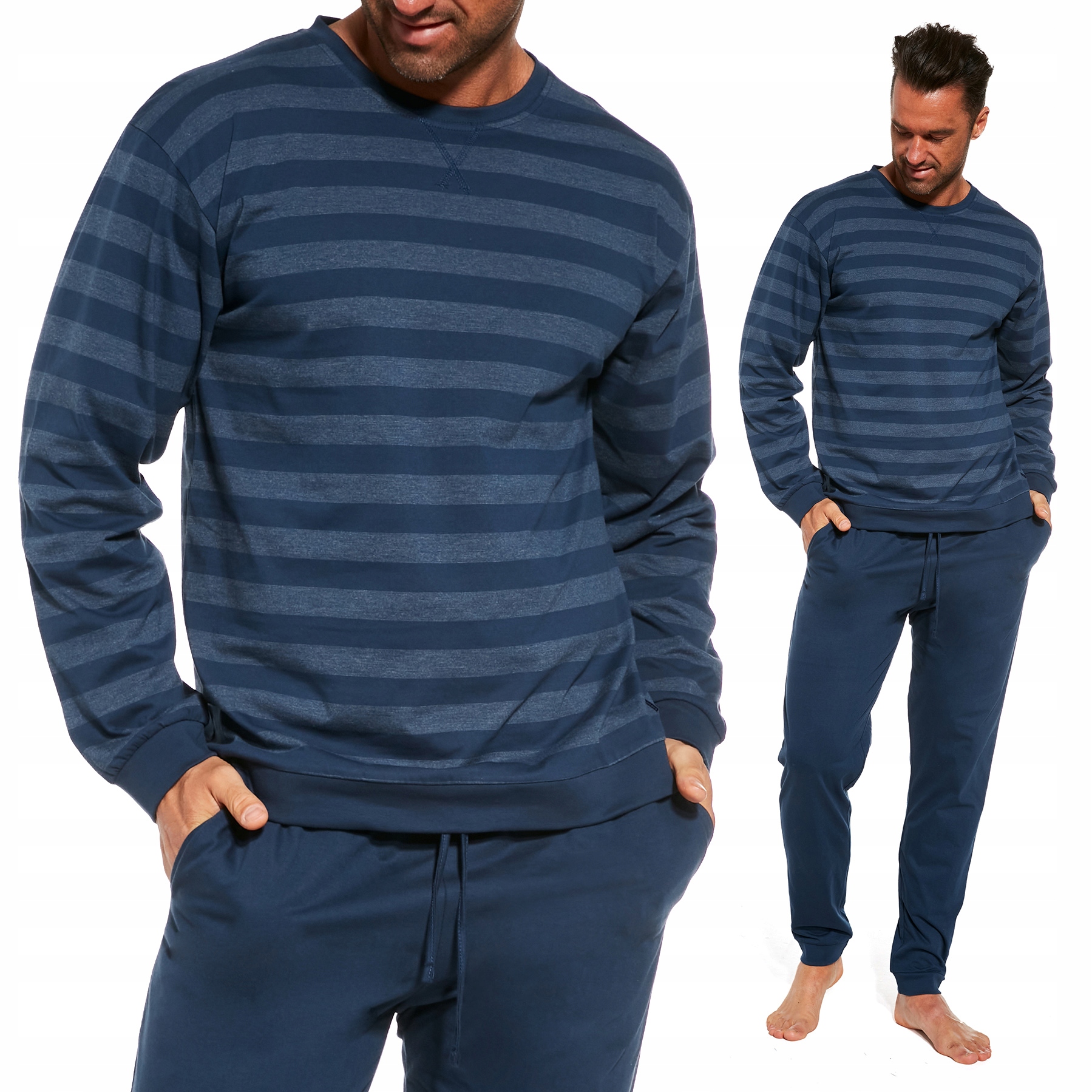 Pánské pruhované pyžamo Cornette Loose 117/235 L