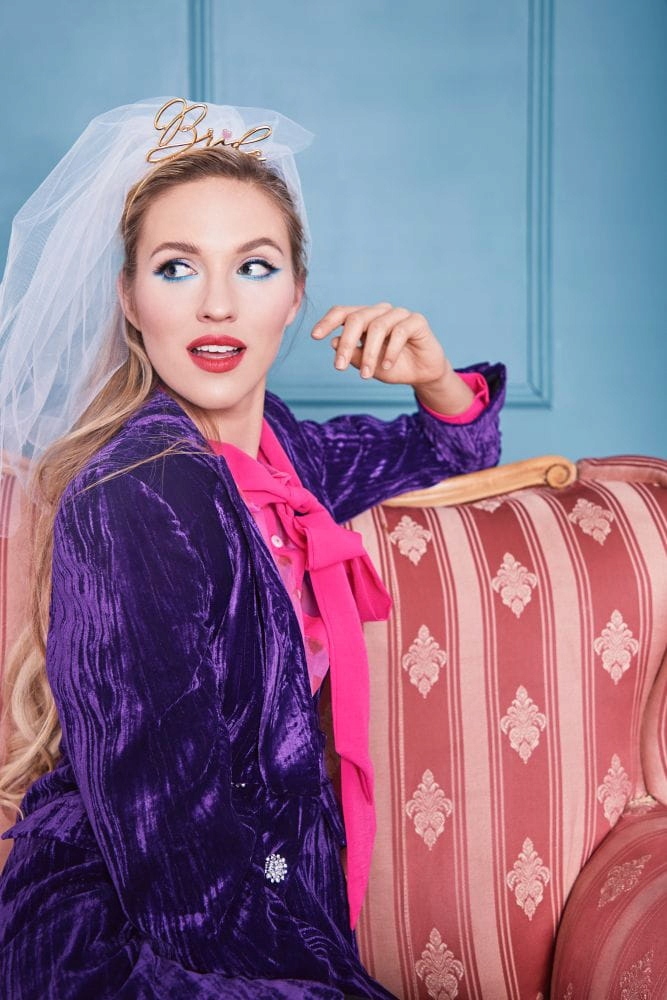 Opaska na wieczór panieński Bride z welonem Marka Party Deco