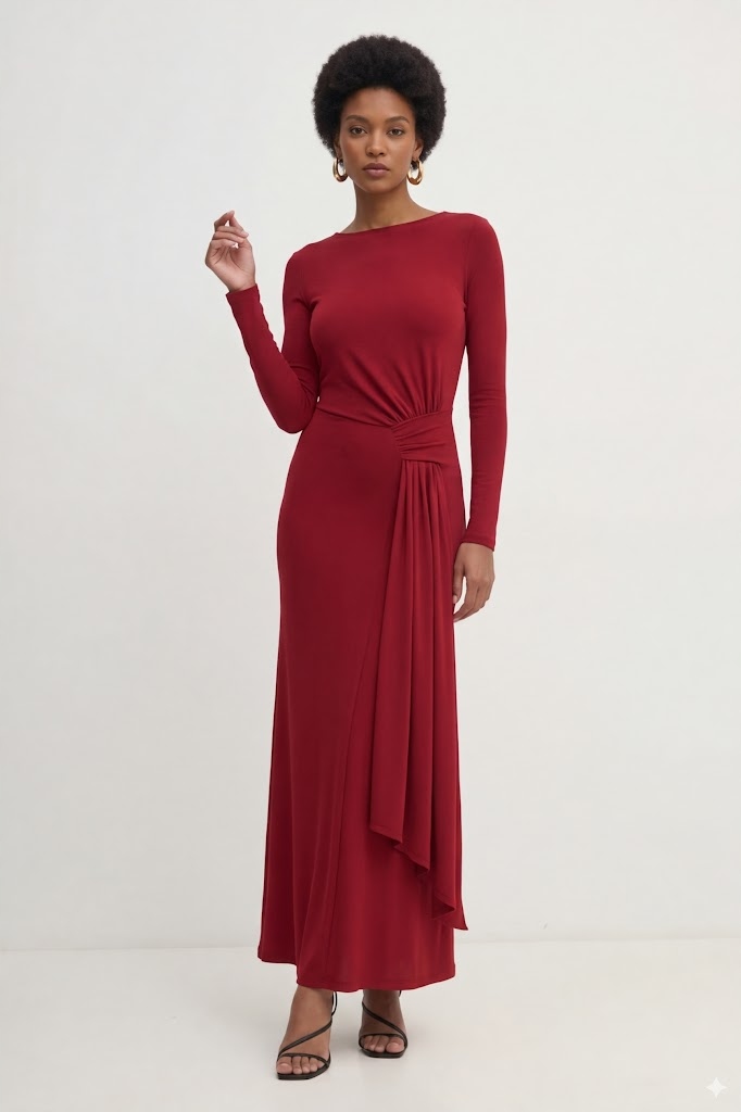 Marciano Guess Bordó Šaty S Ozdobnými Zády 42 CM