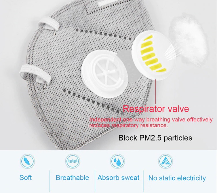 MASKA OCHRONNA FFP2 MASECZKA KN95 ZAWOREK -10 SZT. Marka bez marki